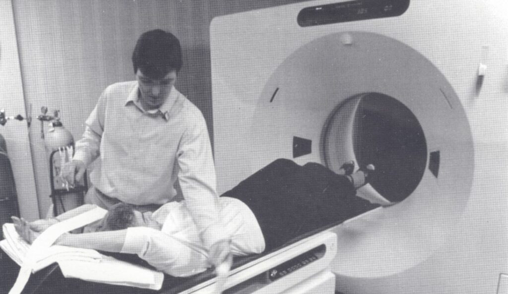 Albany General Hospital cat scan, 1987.