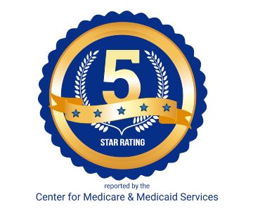 Five star logo from the Center for Medicare & Medicaid Services.