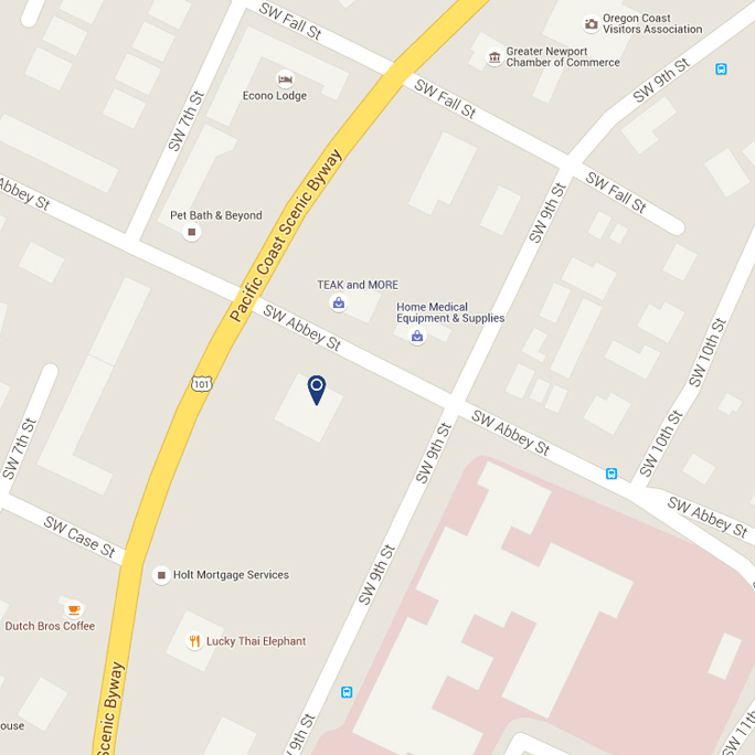 Map of 930 SW Abbey St. in Newport, OR
