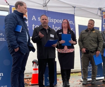 Doug Boysen speaking at the Crisis center ground breaking.
