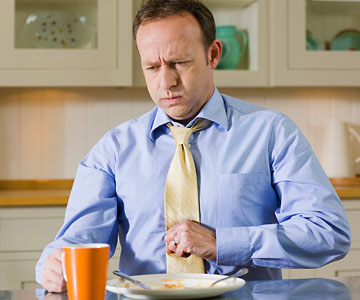 Man with acid reflux