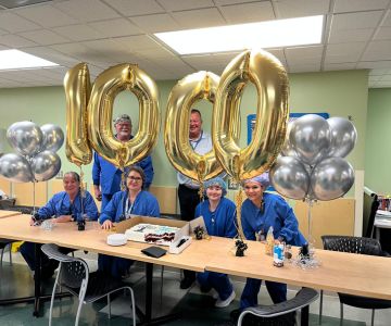 Samaritan Albany General Hospital celebrated their 1,000 robotic-assisted surgery with the introduced the da Vinci Xi with the E-100 generator robot.