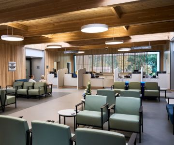 Waiting area at Sweet Home Medical Center.