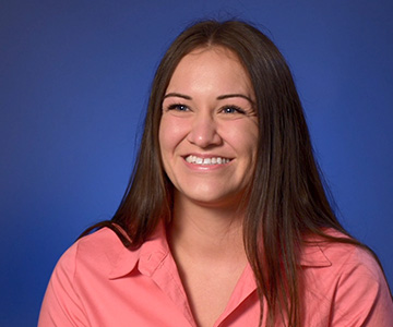 Morgan Wimmer smiling at the camera.