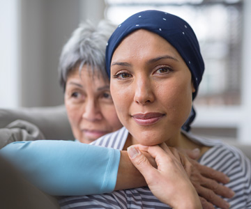 young woman with cancer